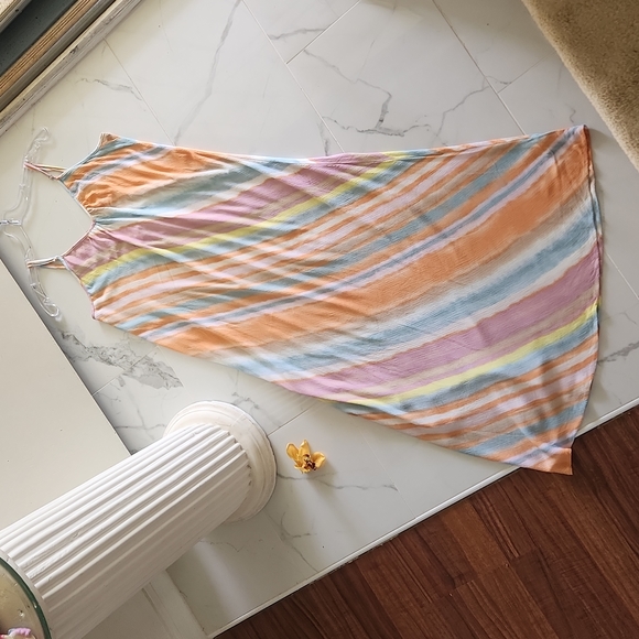 Mustard Seed EUC Spaghetti Straps Spring Summer Vacation Medium  Maxi Sundress - Picture 6 of 14